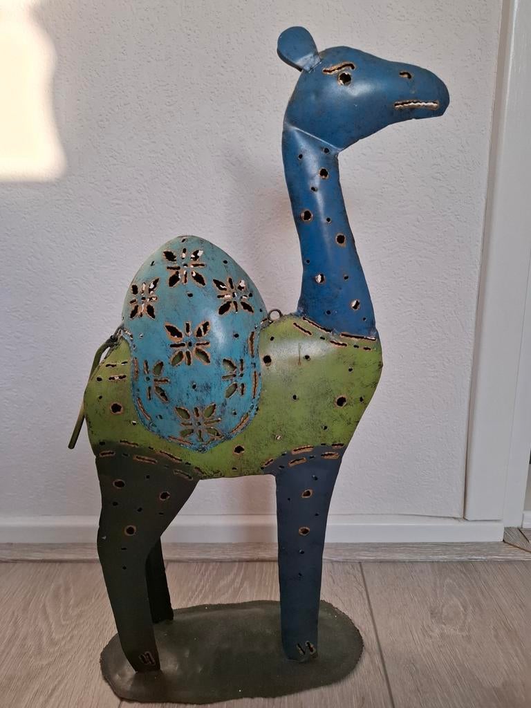 Metalen dromedaris en uil, Ophalen of Verzenden