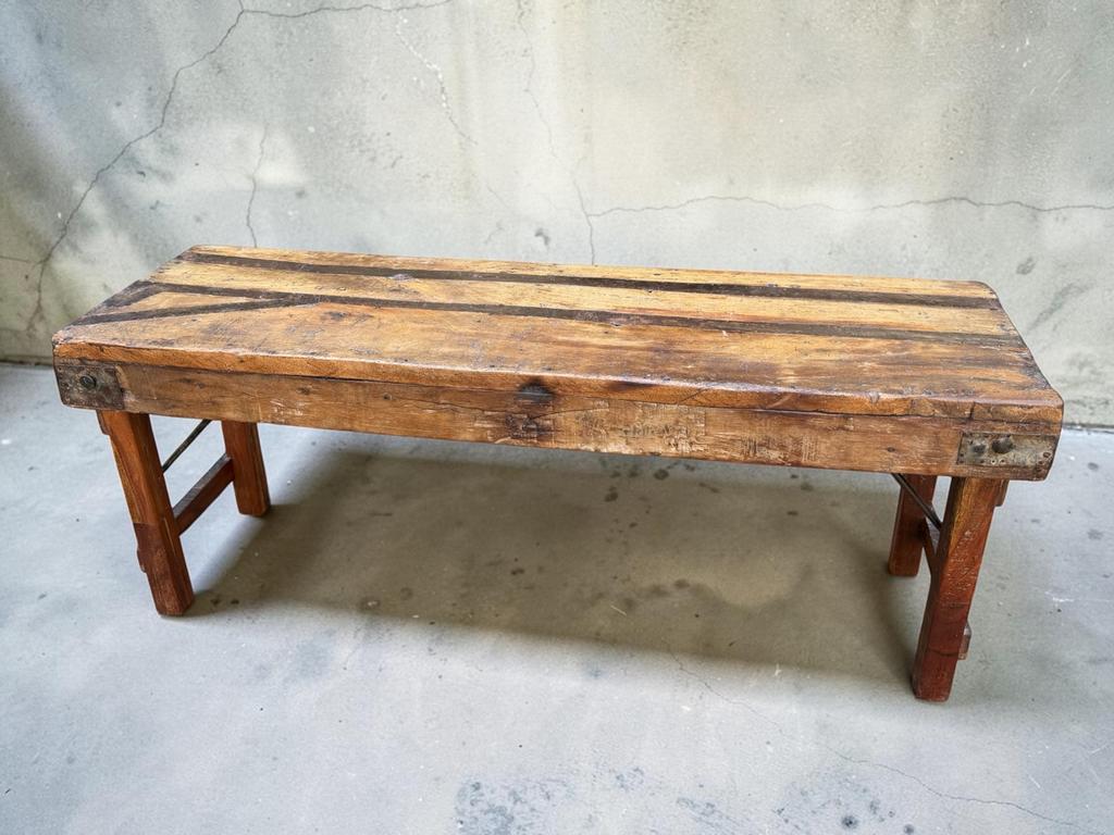 Loods 5 bankje uitklapbaar, Ophalen, Zo goed als nieuw, Bruin, Hout