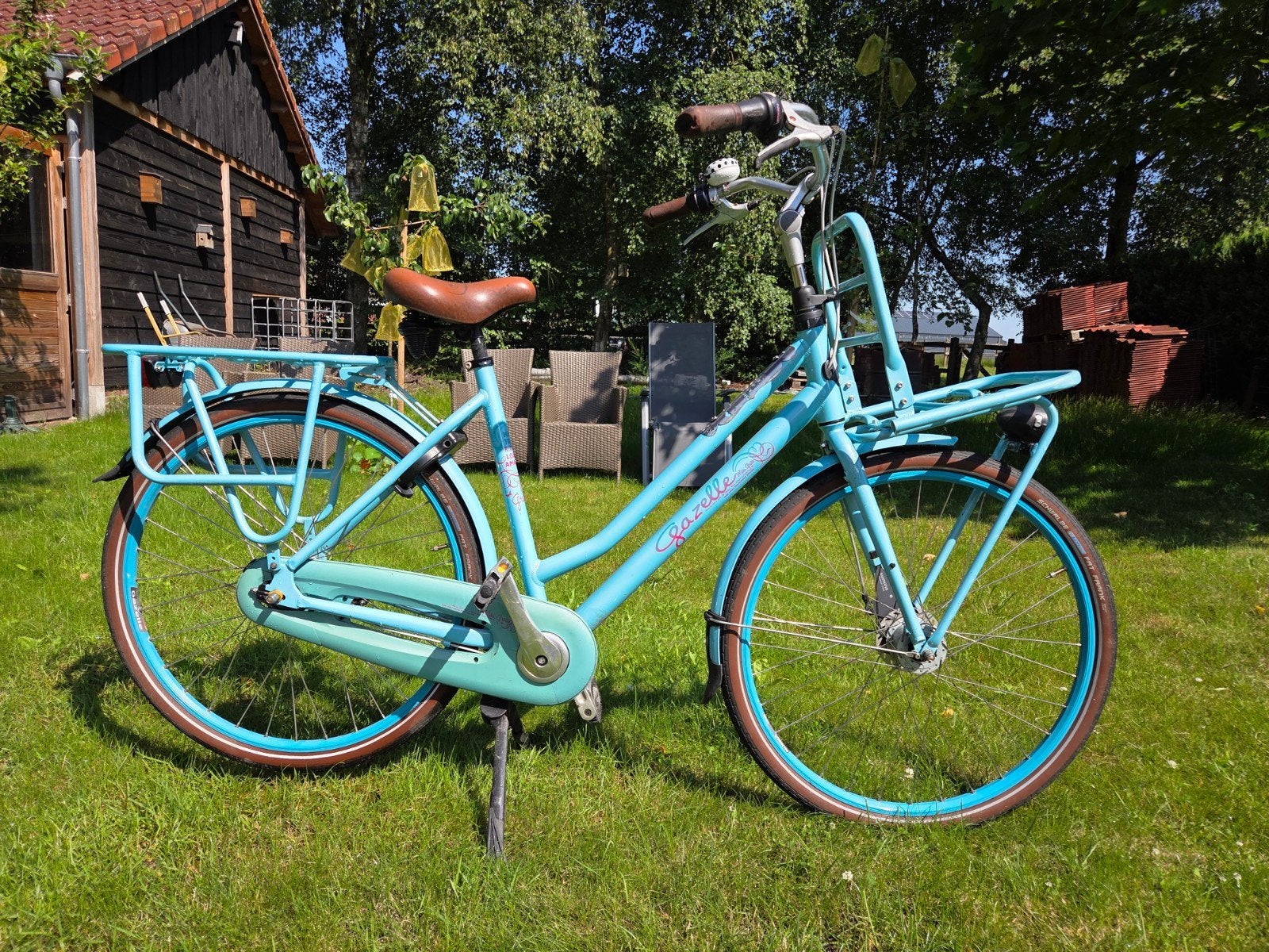 Blauwe Gazelle Miss Grace fiets, frame 54, Ophalen, Gebruikt, Versnellingen, 50 tot 53 cm