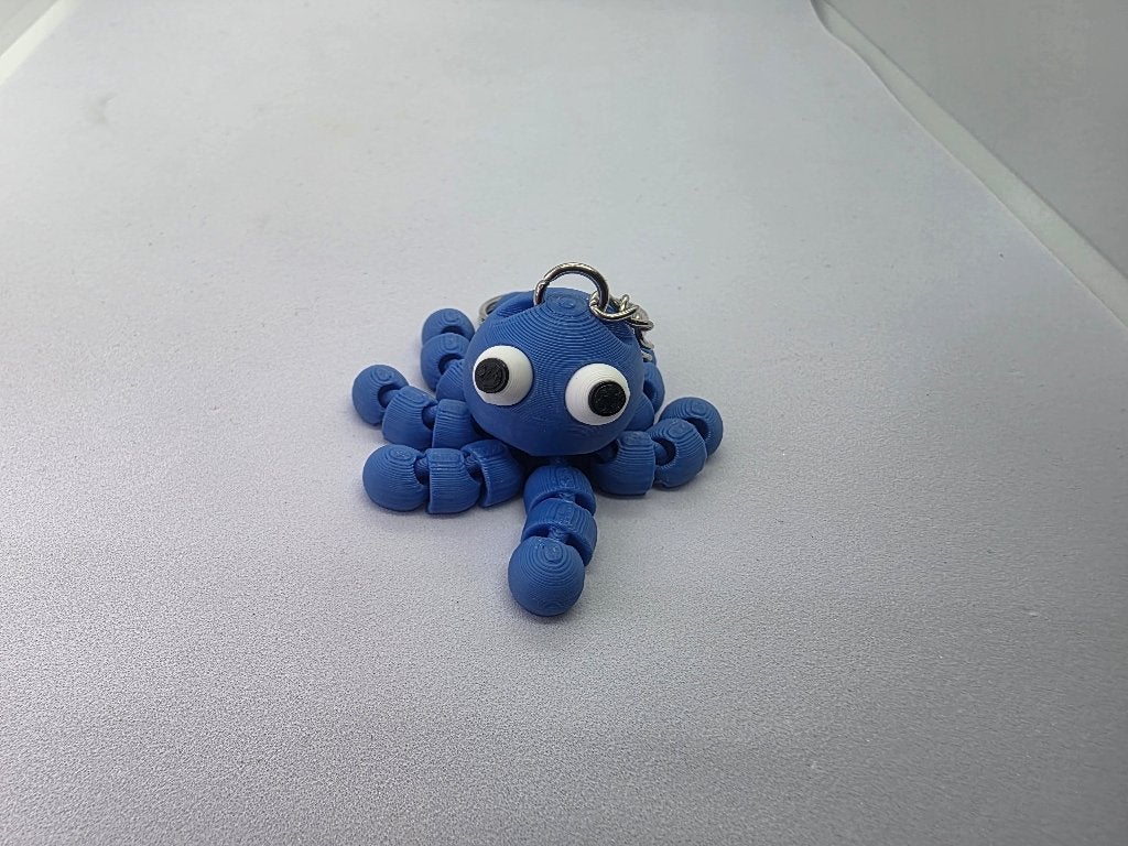 Flexibele Octopus Sleutelhanger - 3D Geprint, Verzenden, Nieuw, Dier of Natuur