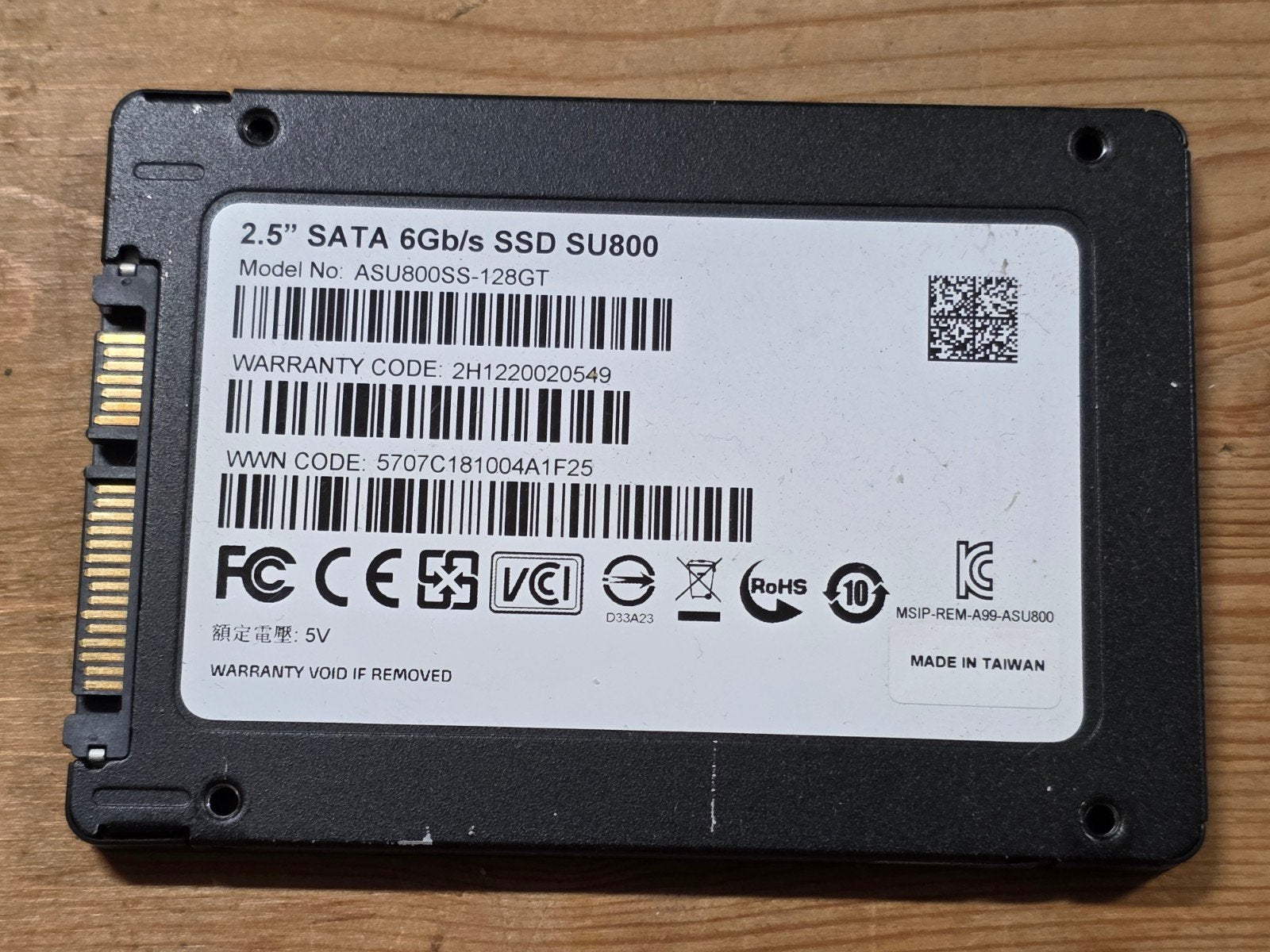 Adata 128gb laptop ssd hdd hardeschijf su800, Intern, Gebruikt, Adata, Ophalen of Verzenden