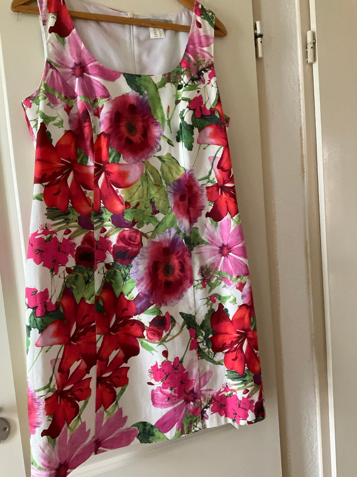 Vintage, vrolijke Zomerjurk maat 42, Kleding | Dames, Jurken, Ophalen of Verzenden, Zo goed als nieuw, Maat 42/44 (L), Onder de knie