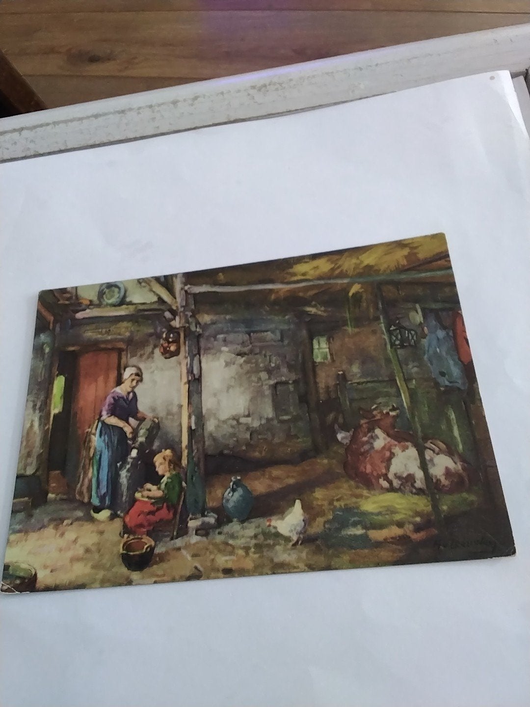 Ansichtkaart H. van Leeuwen, "Brabantsch binnenhuisje", Verzamelen, Ophalen of Verzenden, Voor 1920, Ongelopen