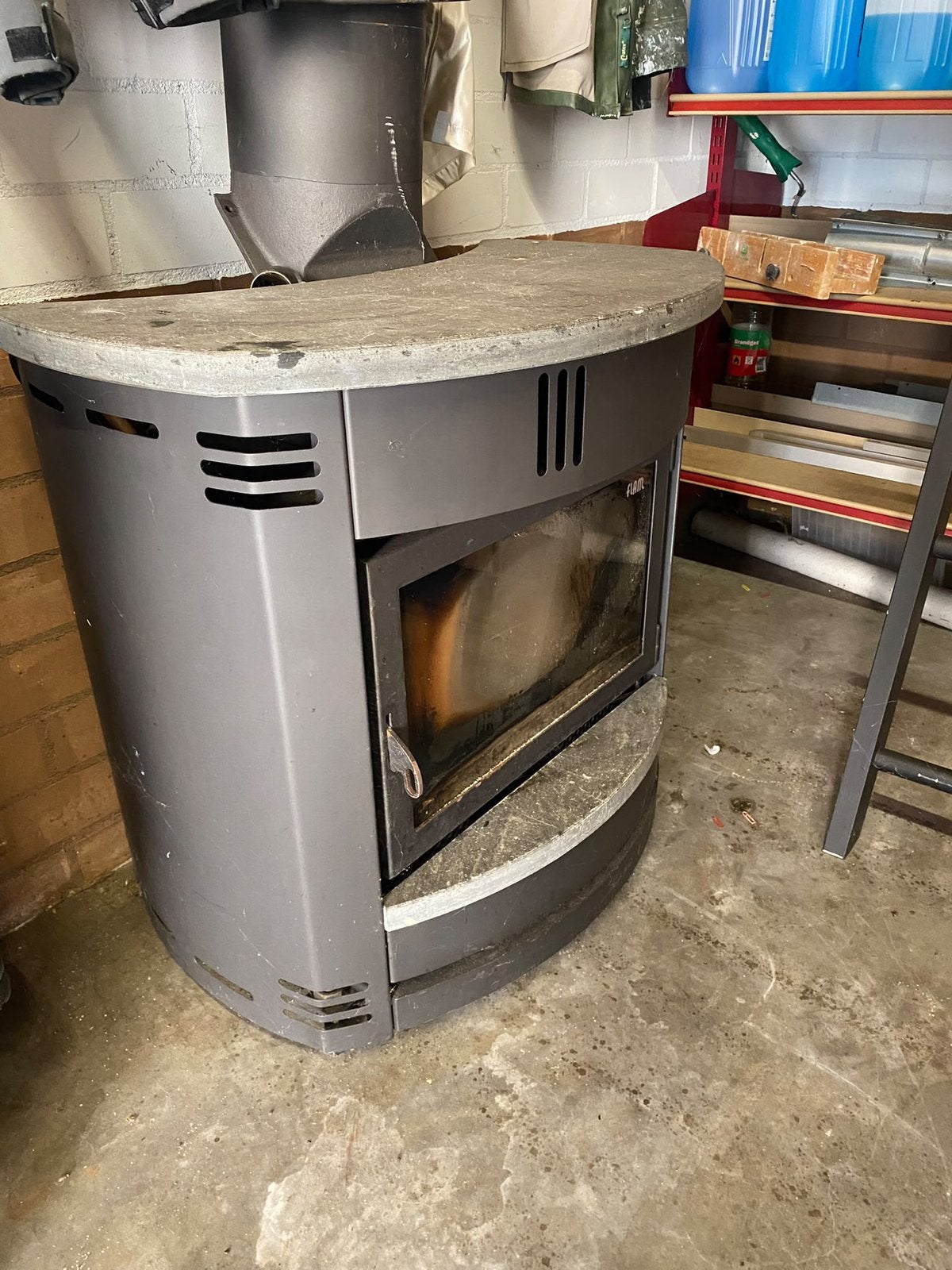 Flam houtkachel, Huis en Inrichting, Ophalen, Gebruikt, Hout, Houtkachel