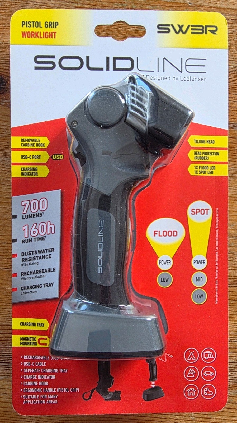 Ledlenser SOLIDLINE SW3R, Ophalen, Nieuw, Batterij