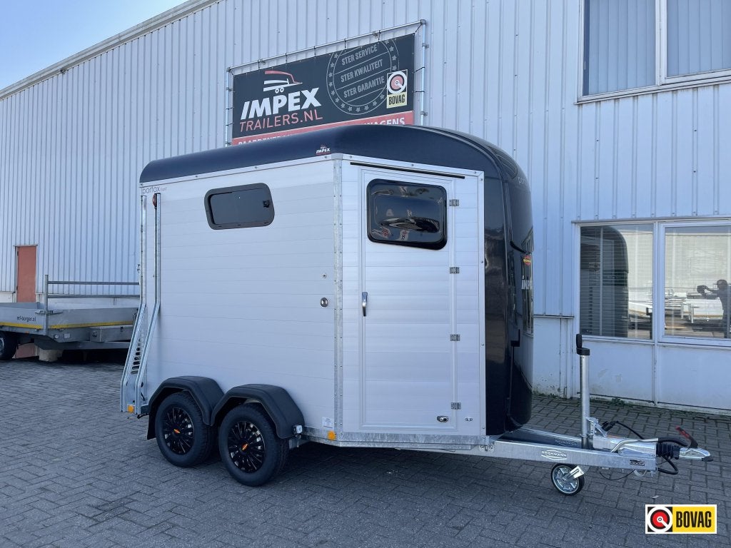 Bij Impex een ruime Bockmann Portax 2-prds geheel aluminium, Nieuw, Aluminium, 2-paards trailer