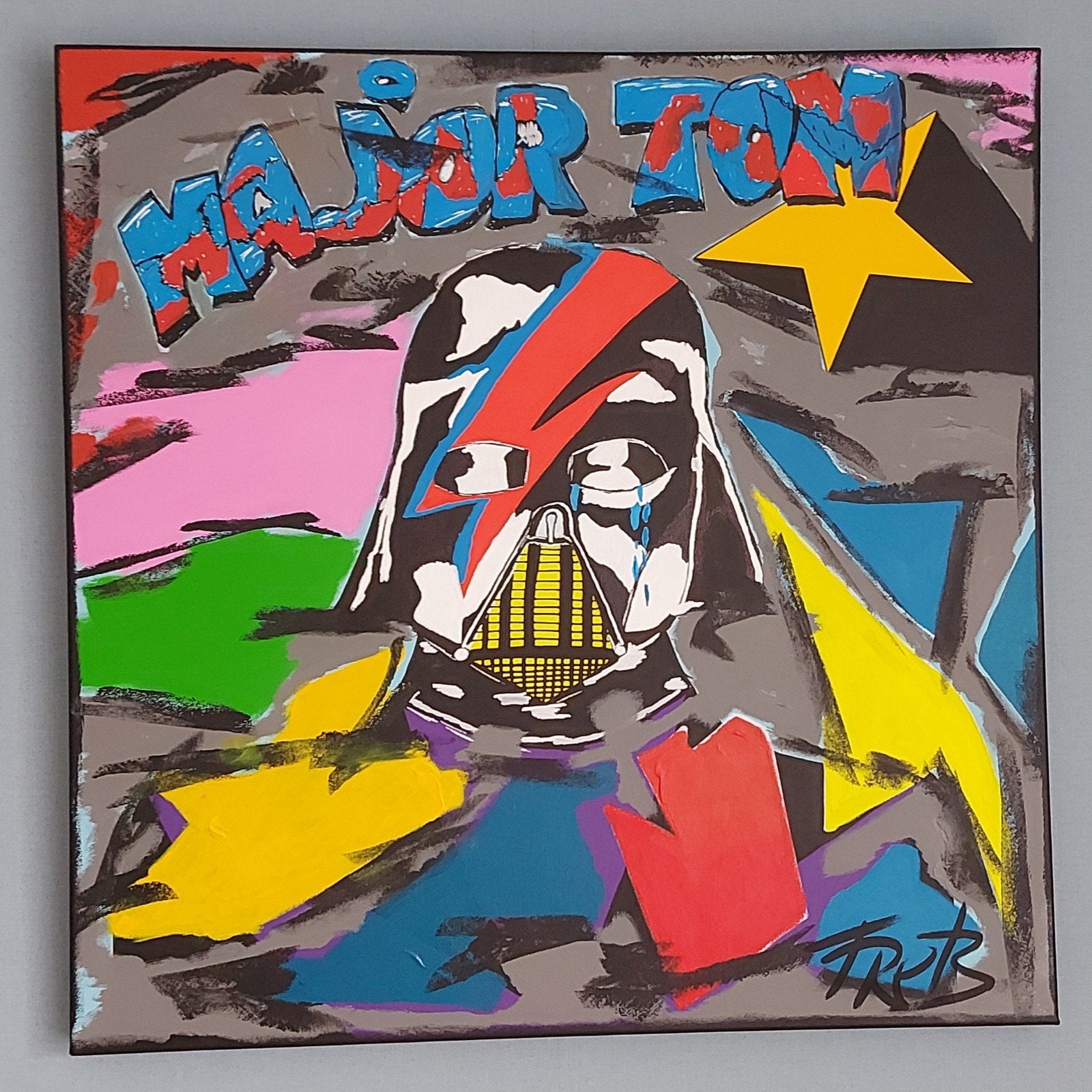 Schilderij popart Canvas Major Tom David Bowie, Antiek en Kunst, Ophalen of Verzenden