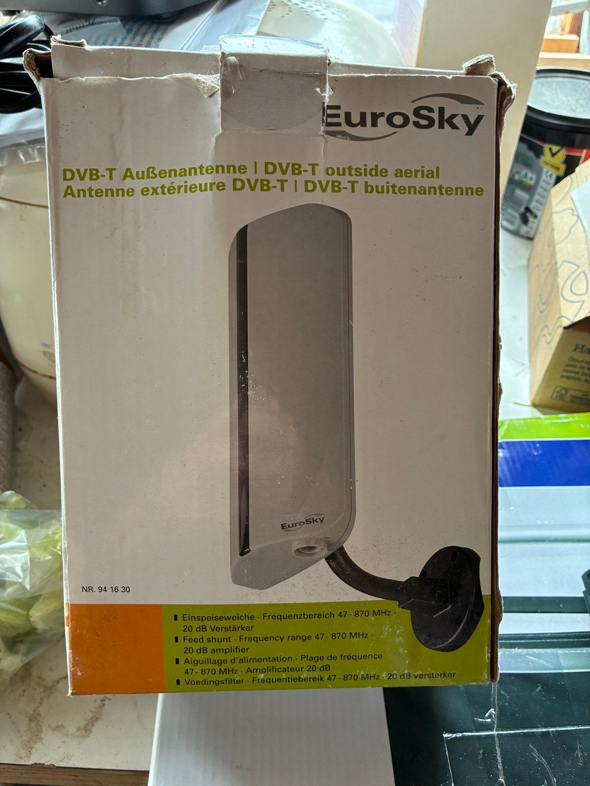 EuroSky DVB-T buitenantenne met 20 dB versterker, Ophalen, Zo goed als nieuw, Antenne