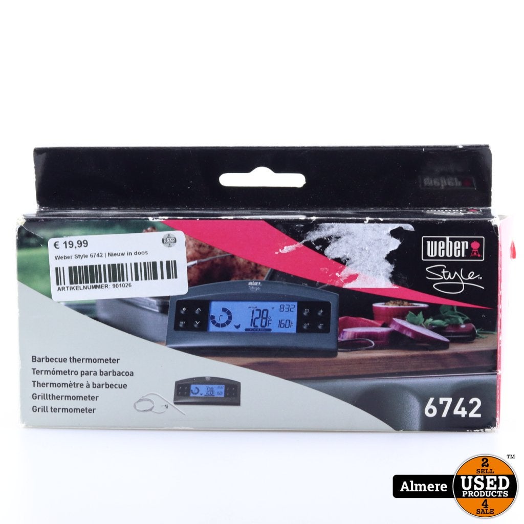 Weber Style Digitale thermometer 6742 | Nieuw in doos, Weber, Gebruikt, Support@weber.com, 200 East Daniel Weber Parkway
Palatine, IL 60067
USA