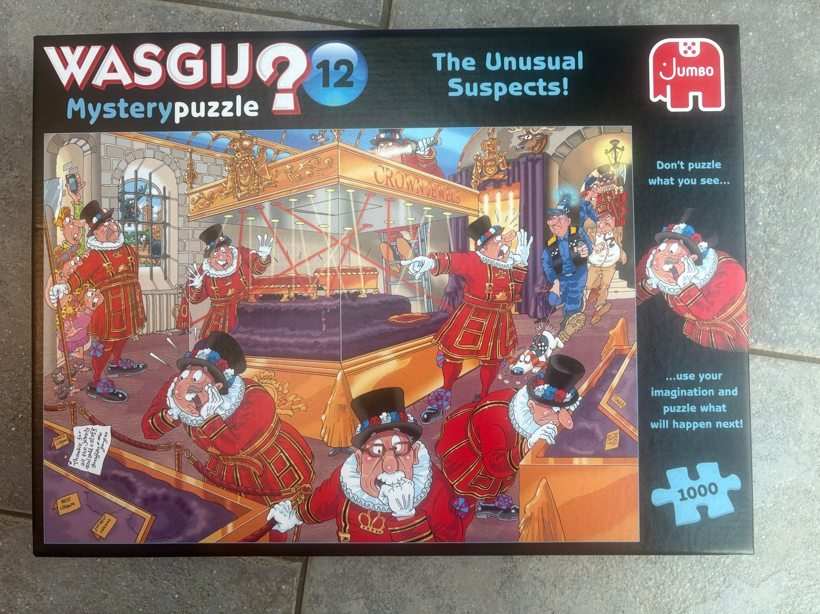 Jumbo Wasgij? Mystery 12 The Unusual Suspects 1000 stukjes, Ophalen of Verzenden, 500 t/m 1500 stukjes, Zo goed als nieuw, Legpuzzel