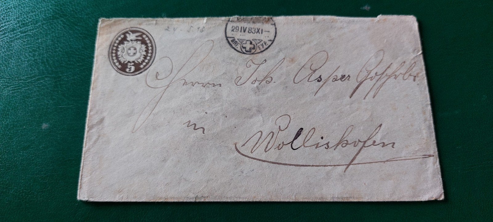 Envelop Zwitserland 1883, Ophalen of Verzenden, Envelop