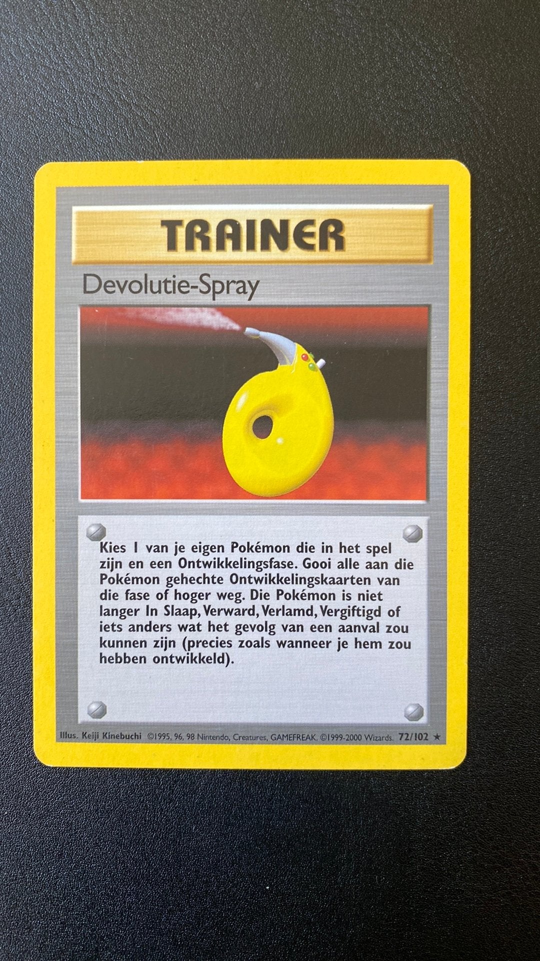 Pokemon devolutie spray 72 base set nederlandse, Ophalen of Verzenden, Gebruikt, Losse kaart