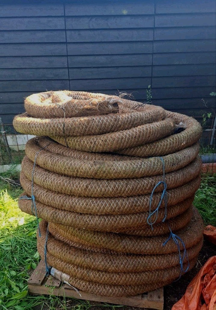 Kokosdrainage 1 rol 50 meter x 80 mm, Ophalen, Nieuw, 80 mm of meer, Overige materialen