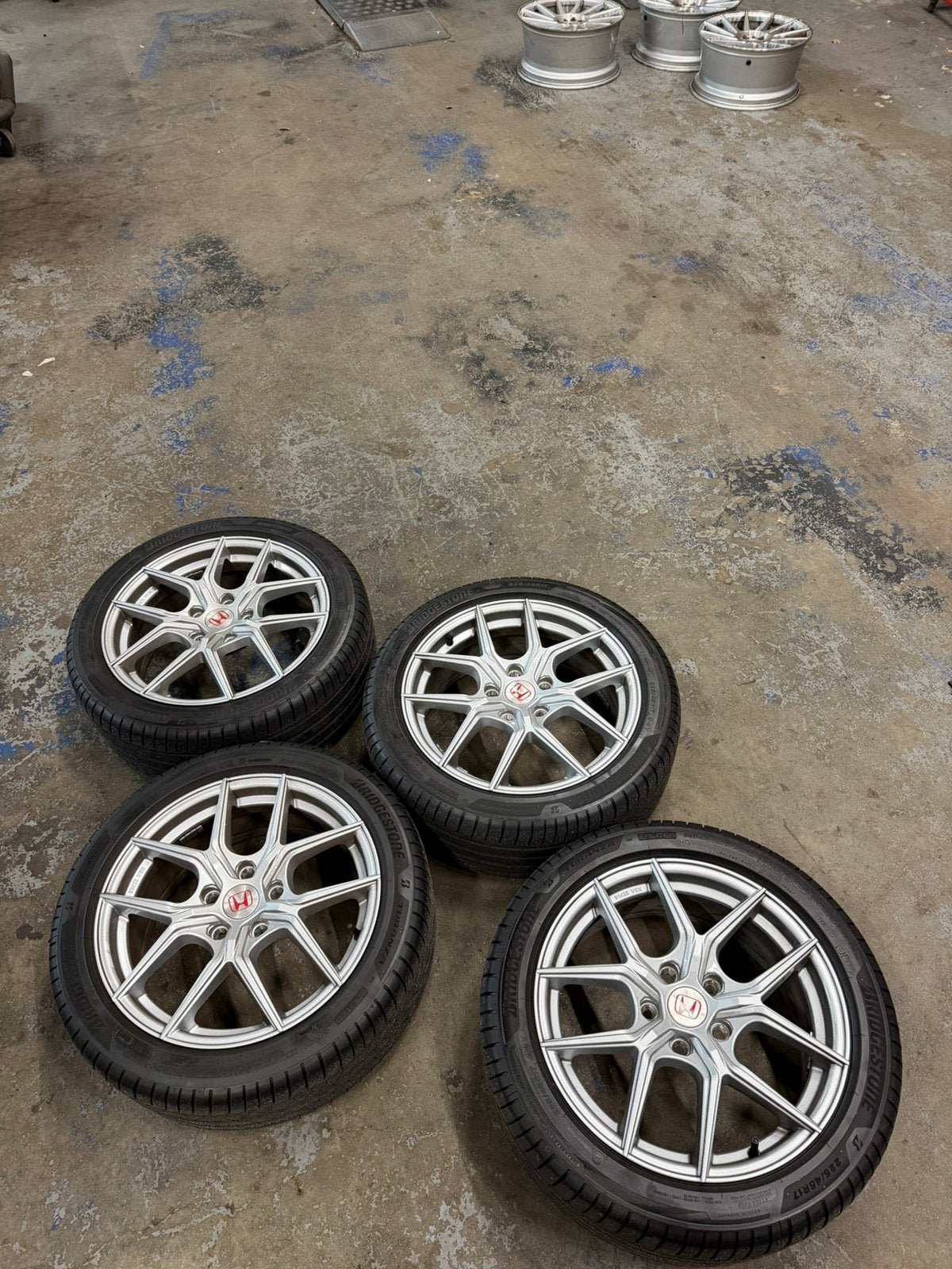 Zo goed als nieuwe velgen met banden 5x114.3, Ophalen, Gebruikt, Honda