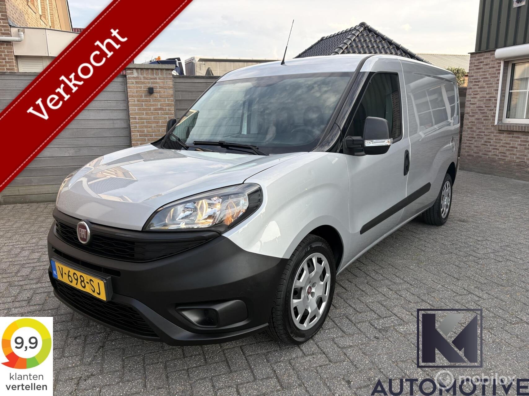 Fiat Doblò Cargo 1.6 MJ L2 Maxi|Airco|Trekhaak|EURO6|3-pers, Auto's, Euro 6, 4 cilinders, Origineel Nederlands, Bedrijf