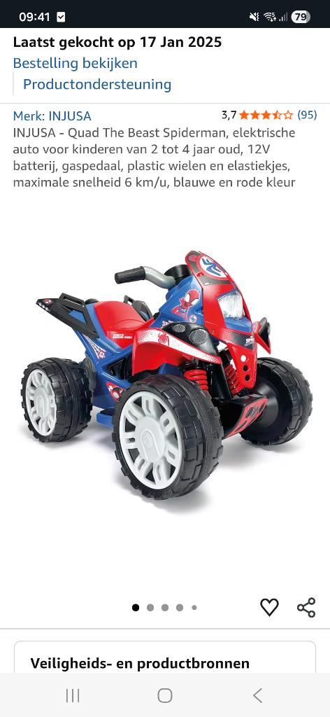 Injusa quad spidey, Ophalen, Zo goed als nieuw