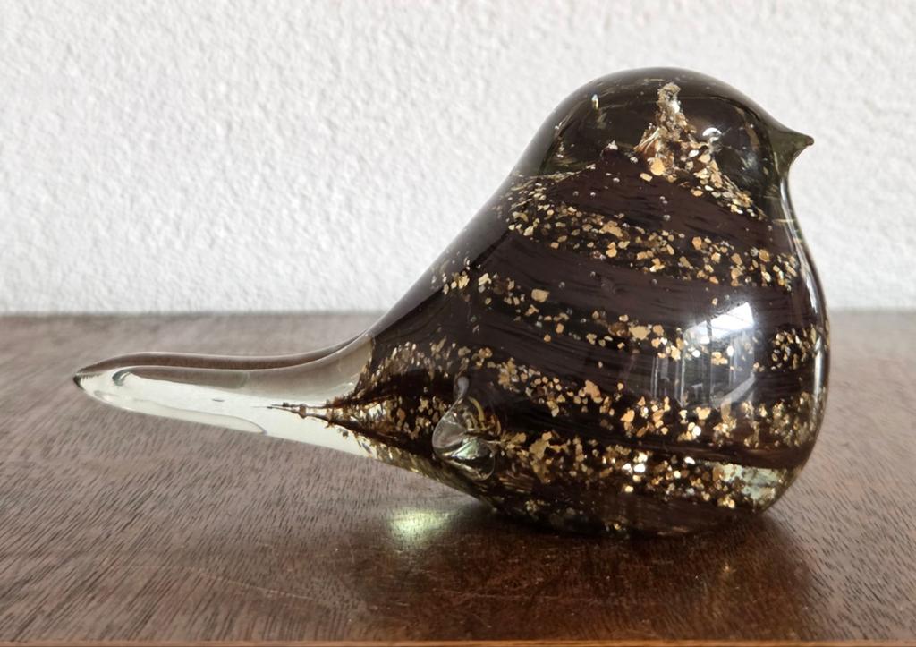 Glazen mondgeblazen Boheems kristalglas vogelsculptuur, Antiek en Kunst, Antiek | Glas en Kristal, Ophalen of Verzenden