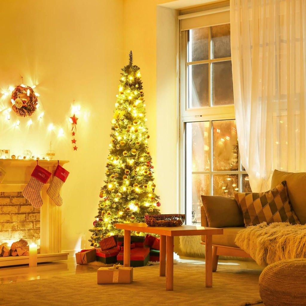 Natuurgetrouwe Volle Kunst Kerstboom 240cm + Ledverlichting., Ophalen of Verzenden, Nieuw
