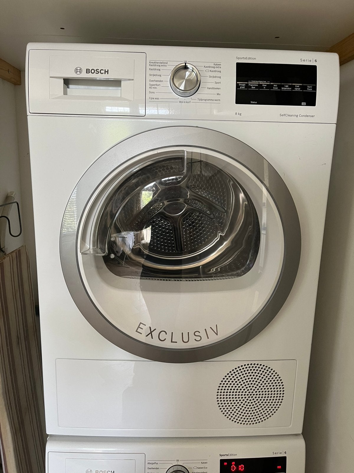 Bosch wasdroger, Ophalen, 6 tot 8 kg, Gebruikt, Anti-kreukfase