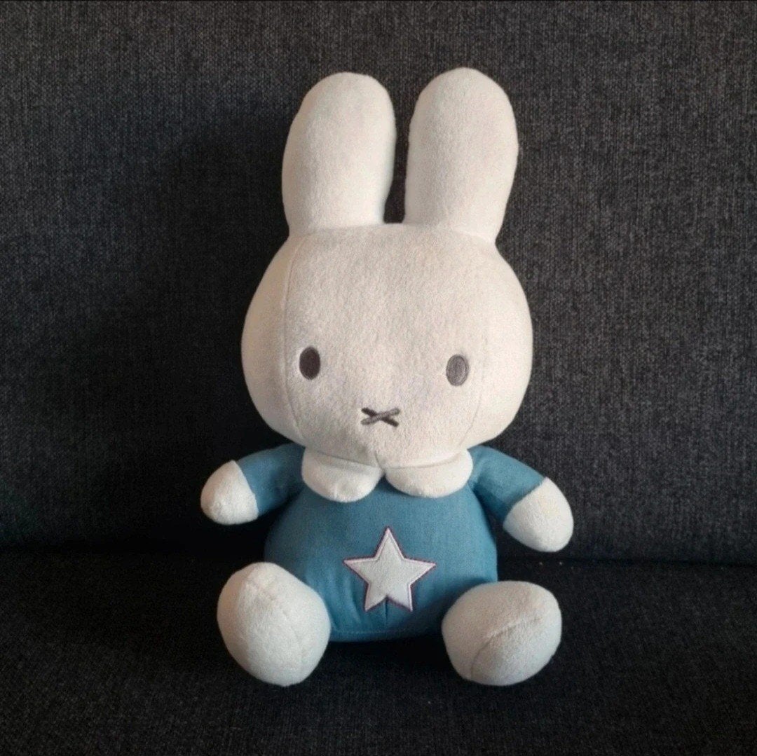 Nijntje knuffel blauw denim met ster, Ophalen of Verzenden