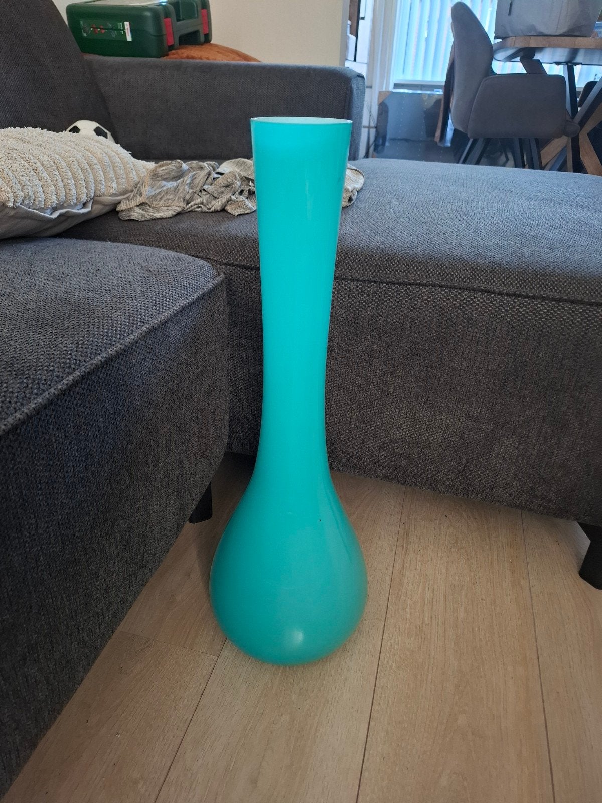 Leonardo Vaas Turquoise Glas - Modern Design, Ophalen of Verzenden