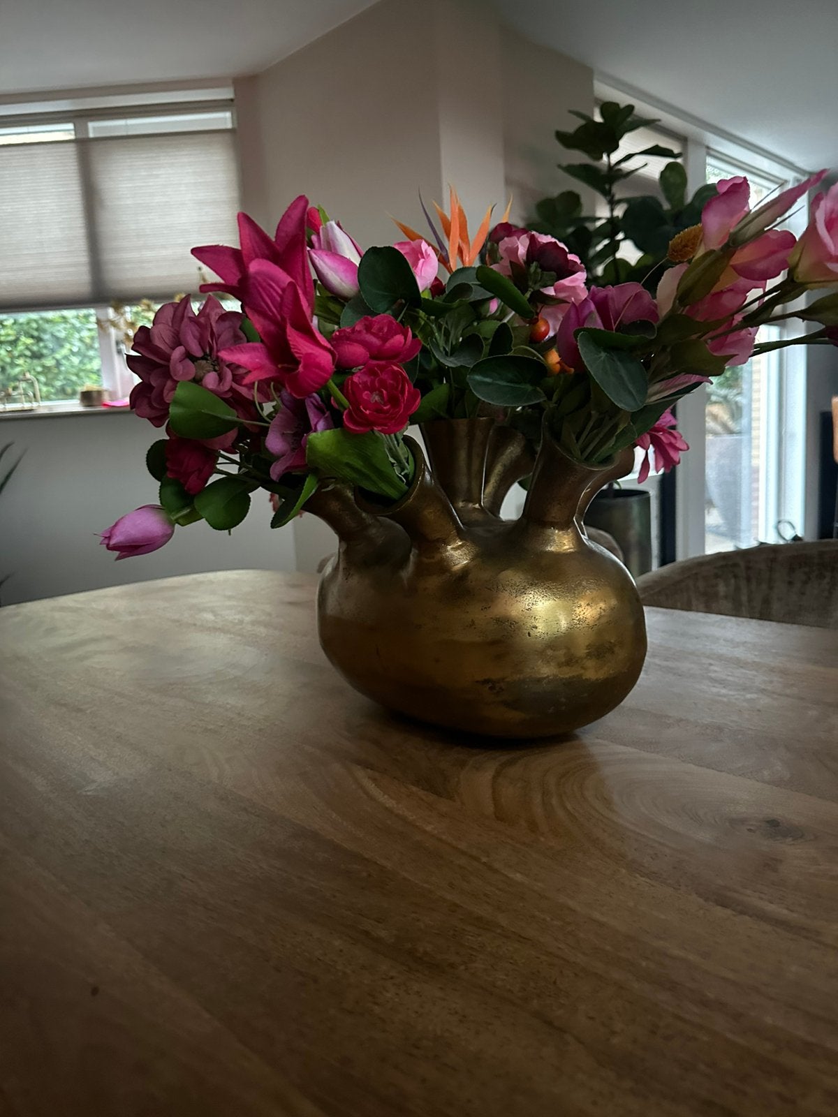 Toetervaas met kunstplanten, Huis en Inrichting, Ophalen, Zo goed als nieuw