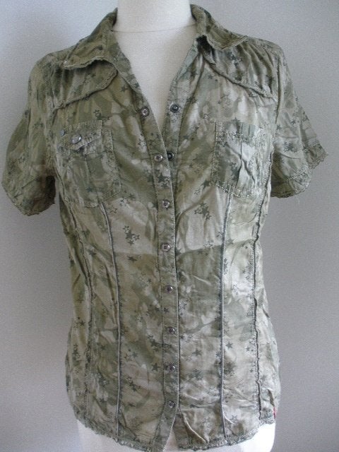 EDC by ESPRIT bloes groen camouflage maat L, Maat 38/40 (M), Ophalen of Verzenden, Zo goed als nieuw, Groen