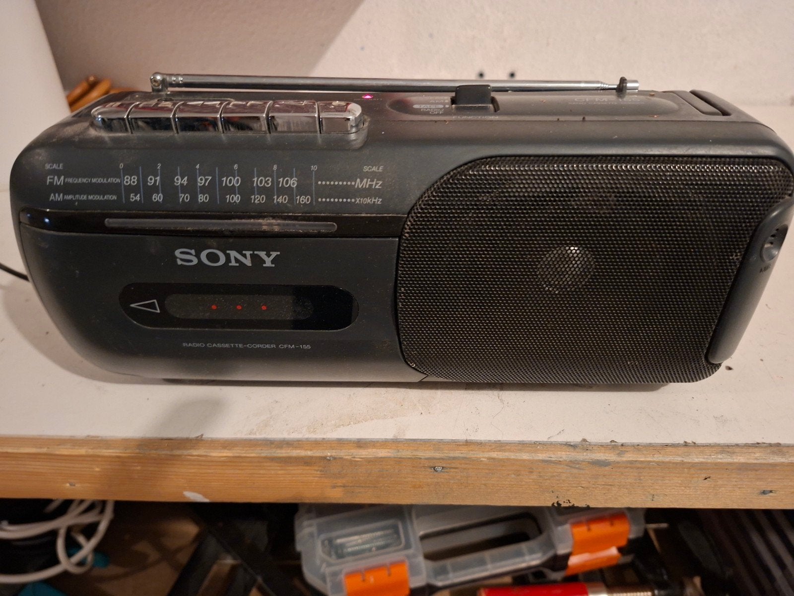 Sony Radio Cassette-Corder CFM-155 - Vintage Radio, Ophalen of Verzenden, Gebruikt, Radio