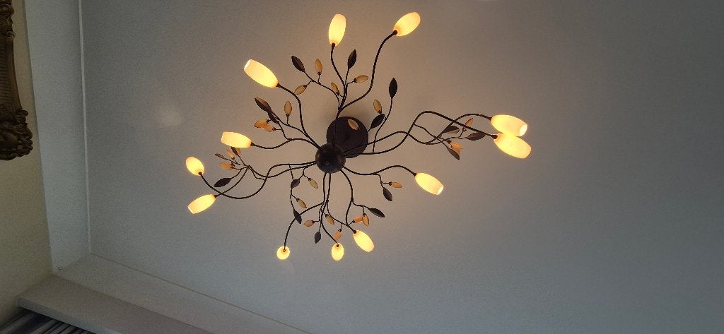 Hanglamp, Romantisch, Glas, Ophalen of Verzenden, Zo goed als nieuw