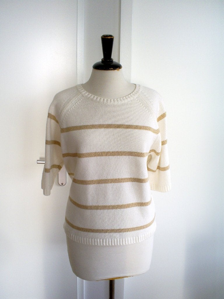 SIGNE NATURE truitje mt. M met lurex streep, Maat 38/40 (M), Signe Nature, Verzenden, Beige