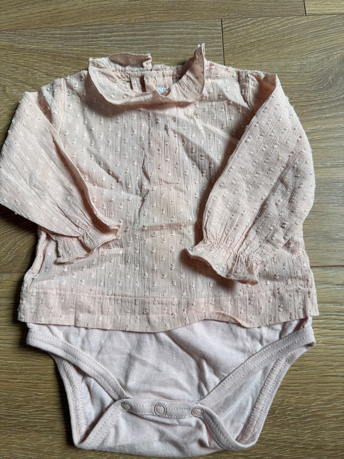Zara Mini Roze Blouse Body - Maat 1-3 Maanden, Kinderen en Baby's, Babykleding | Maat 62, Ophalen of Verzenden, Zo goed als nieuw