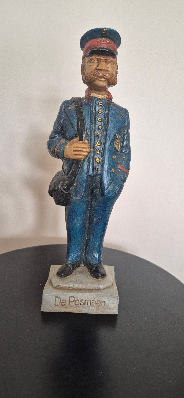Vintage beeldje 'De Postmaan' - Uniek verzamelobject, Verzamelen, Ophalen of Verzenden, Mens