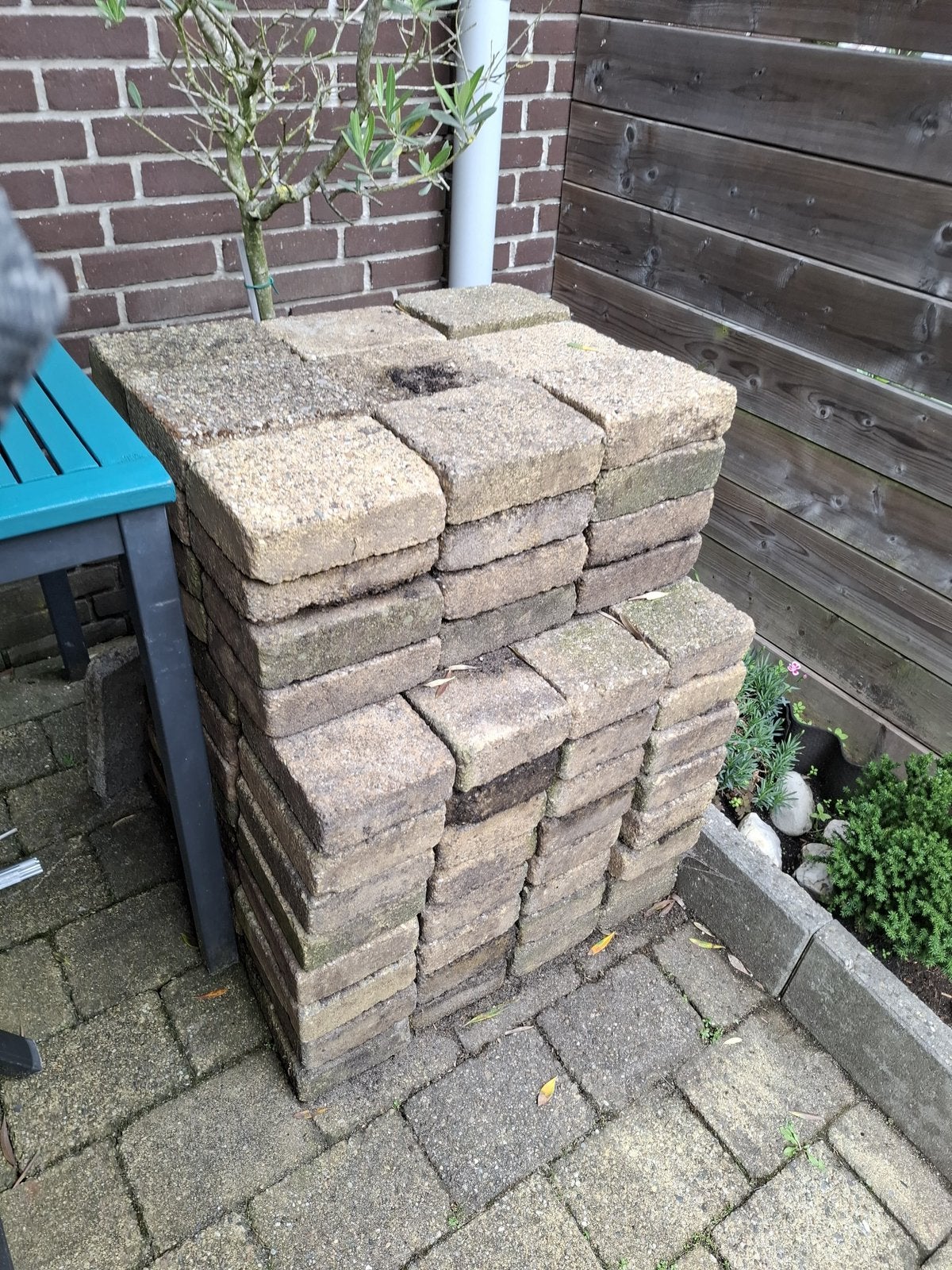 Gebruikte terrastegels 20x15 cm - Zwolle, Ophalen, Gebruikt, 5 tot 10 m², Beton