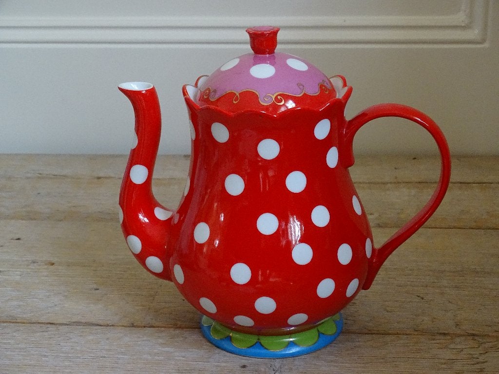 1x Theepot, OILILY voor Douwe Egberts, als nieuw, Huis en Inrichting, Overige merken, Overige typen, Ophalen of Verzenden, Zo goed als nieuw