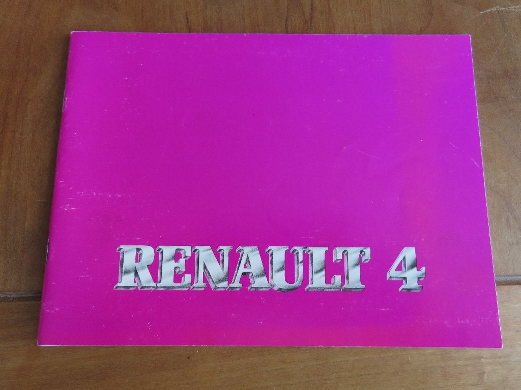 Instructieboek Renault 4, Renault 4 F4, 4 F6 bestel 1982, Ophalen of Verzenden
