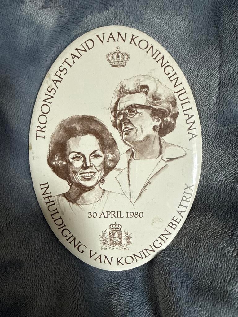 Tegel Troonsafstand Juliana Inhuldiging Beatrix 1980, Ophalen of Verzenden