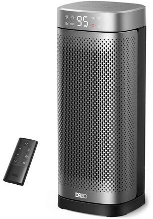 DREO Economic 1500w Rotating Fan Electric Heater, Ophalen, Minder dan 30 cm, Hoog rendement (Hr), Radiator