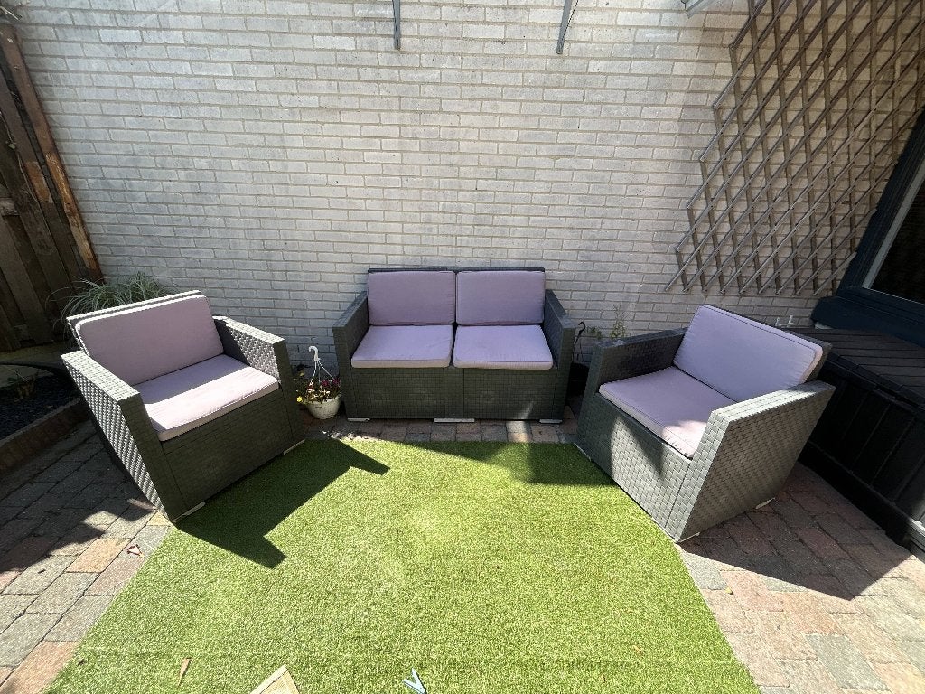 3 delige wicker lounge set, Ophalen, 4 zitplaatsen, Kunststof, Gebruikt
