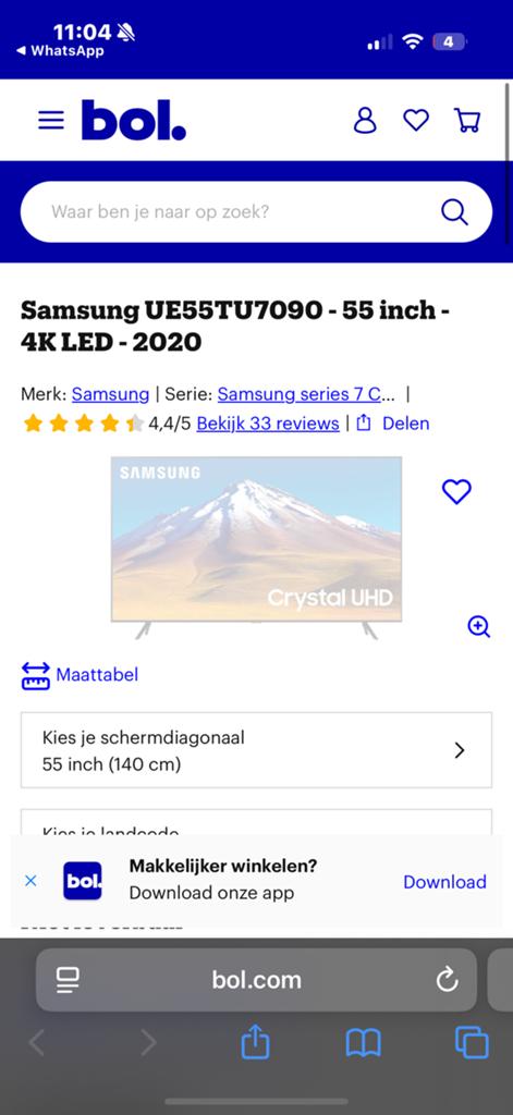 Tv te koop voor €120, Ophalen of Verzenden, Zo goed als nieuw