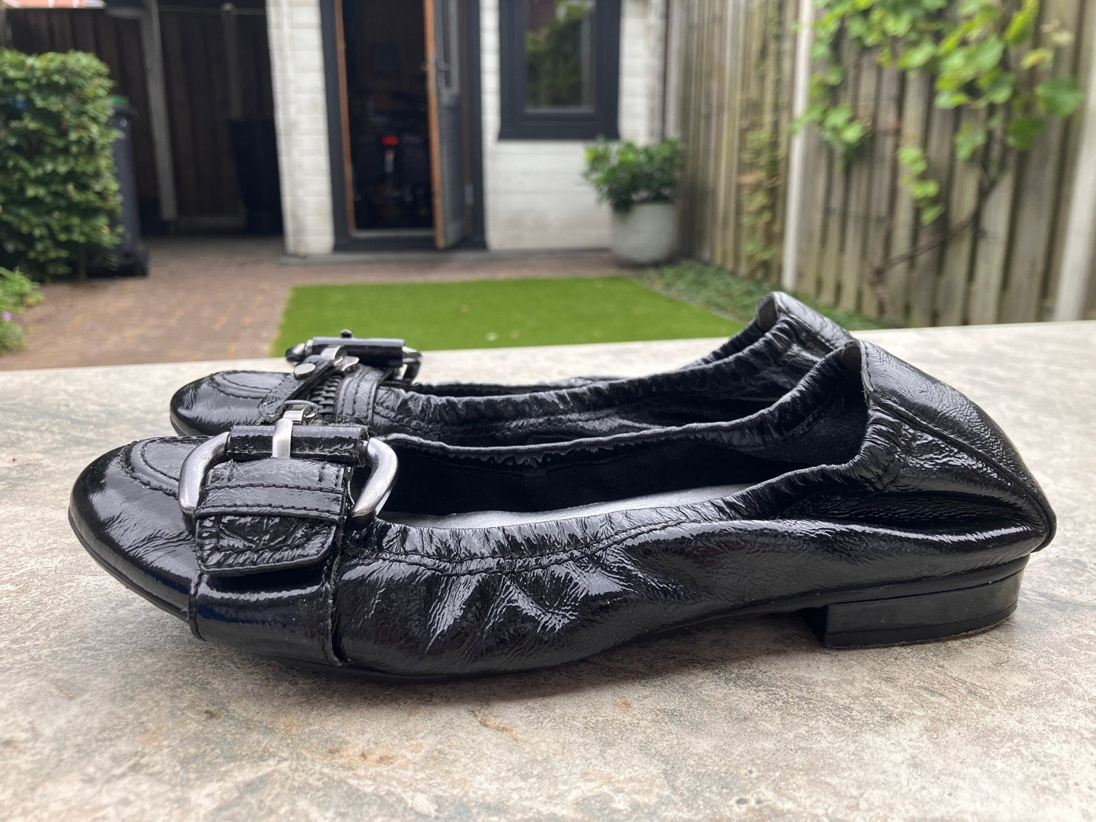 Ballerina's Kennel und Schmenger - Maat 37 - Zwart Lak, Kleding | Dames, Schoenen, Ophalen of Verzenden, Zo goed als nieuw, Zwart