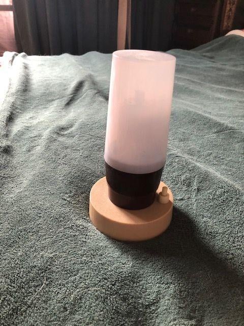 1 retro vintage lampje nachtlampje bruin ongeveer 18 cm, Ophalen, Overige typen