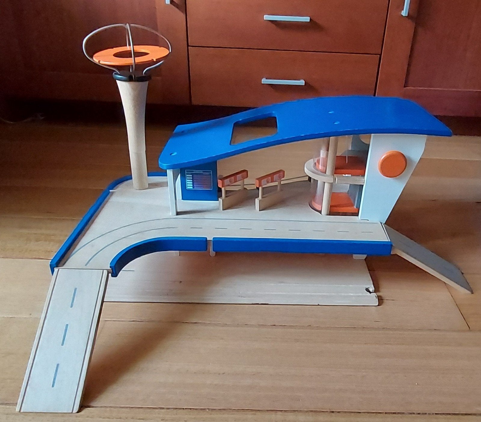 Plan Toys Vliegveld Plan City 6027 - Houten Speelgoed, Ophalen, Gebruikt, Overige typen