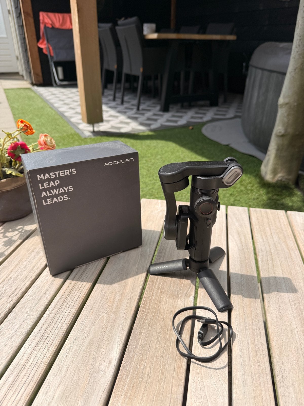 AOCHUAN Gimbal met statief - Zo goed als nieuw, Overige merken, 125 cm of minder, Gimbal, Ophalen of Verzenden