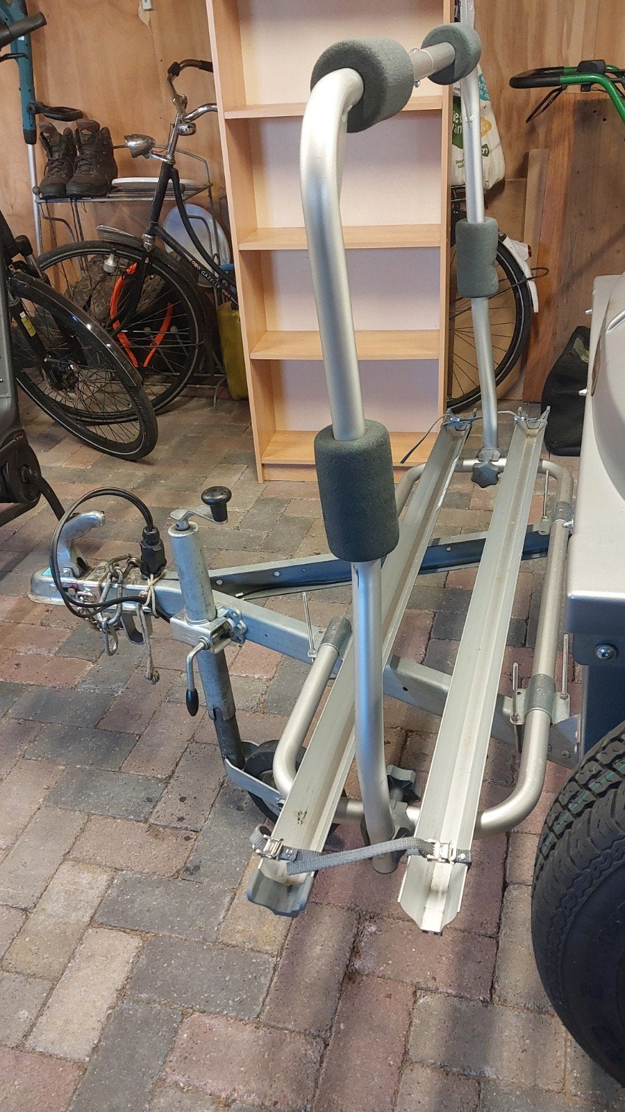 Z.g.a.n. fietsdrager voor op de dissel, Ophalen, 2 fietsen, Gebruikt, Achterklepdrager