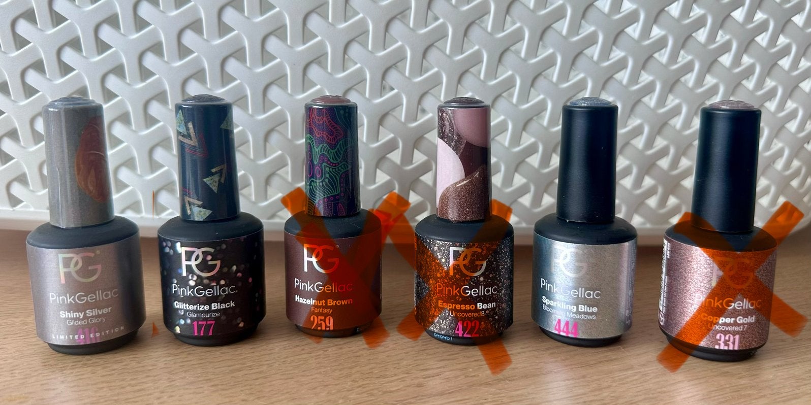 Pink gellac diverse kleuren, Overige kleuren, Ophalen of Verzenden, Zo goed als nieuw, Handen en Nagels