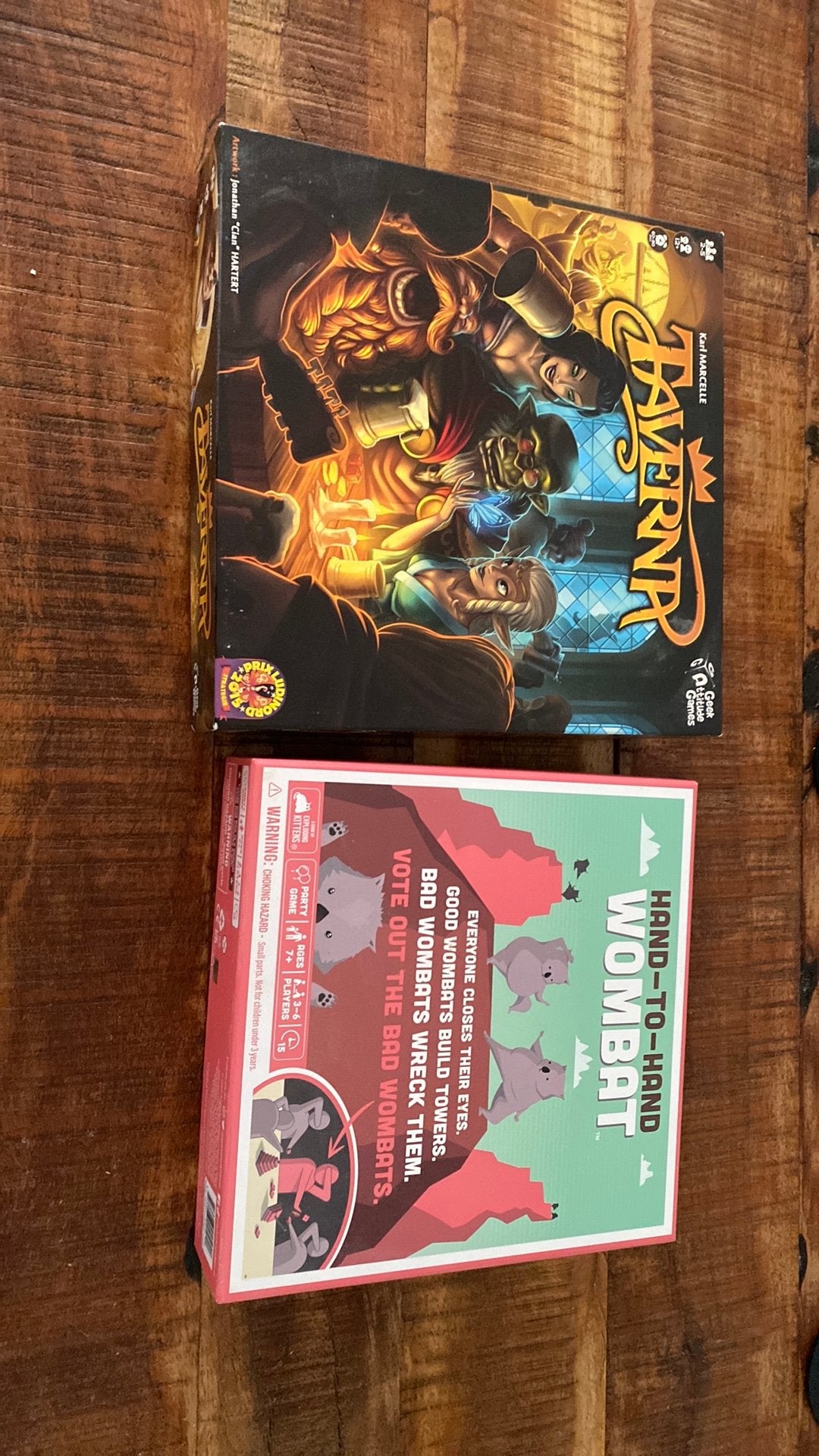 Bordspellen (taverna en hand-to-hand wombat), Hobby en Vrije tijd, Gezelschapsspellen | Bordspellen, Ophalen of Verzenden, Zo goed als nieuw