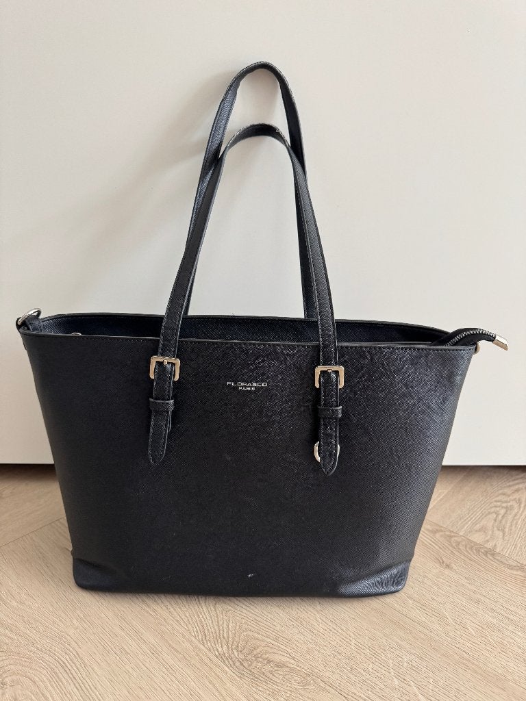 Shopper Flora & Co, Sieraden, Tassen en Uiterlijk, Ophalen of Verzenden, Gebruikt, Zwart, Shopper