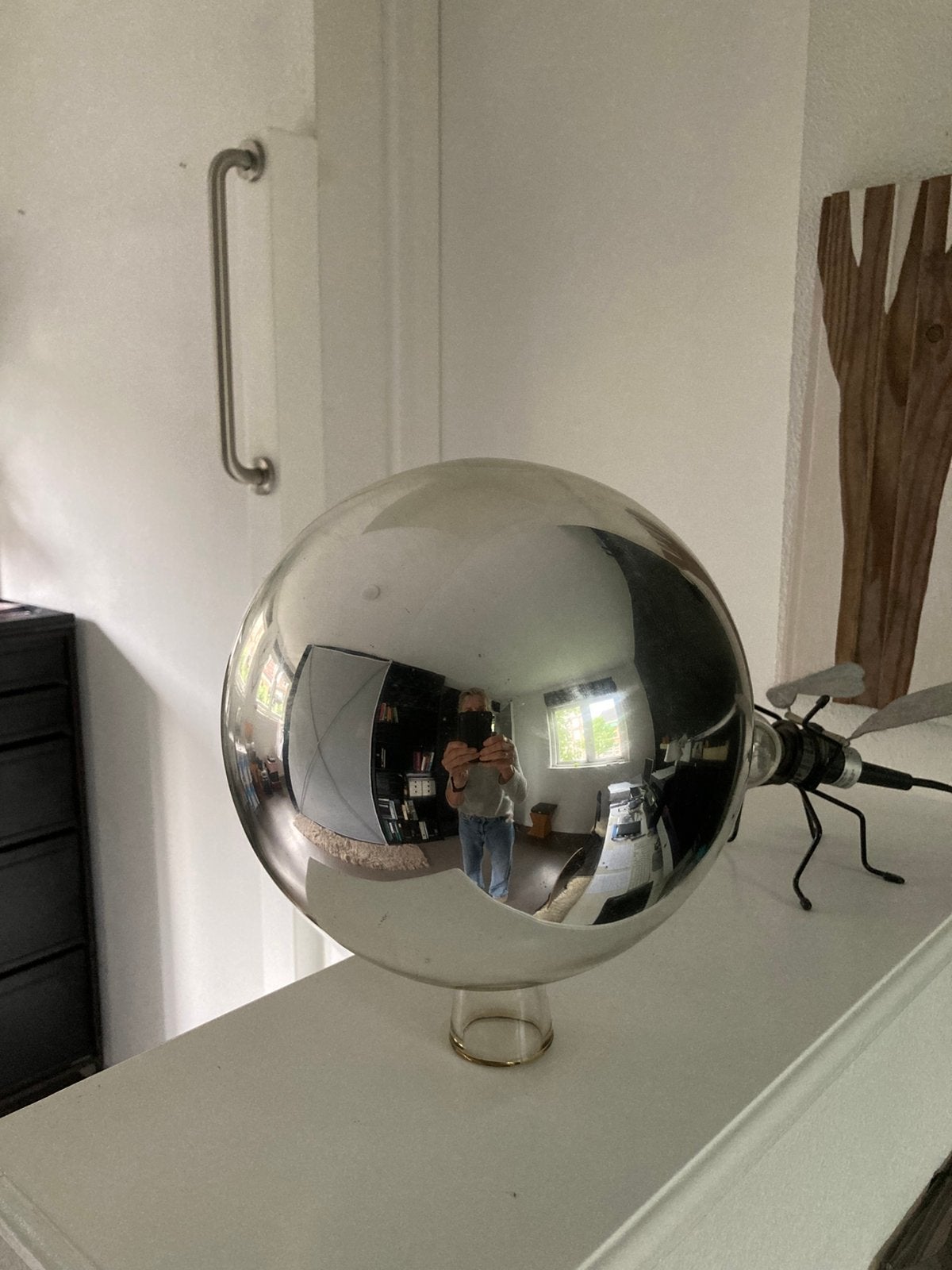 Antieke Heksenbol 22 cm doorsnee, Ophalen, Zo goed als nieuw