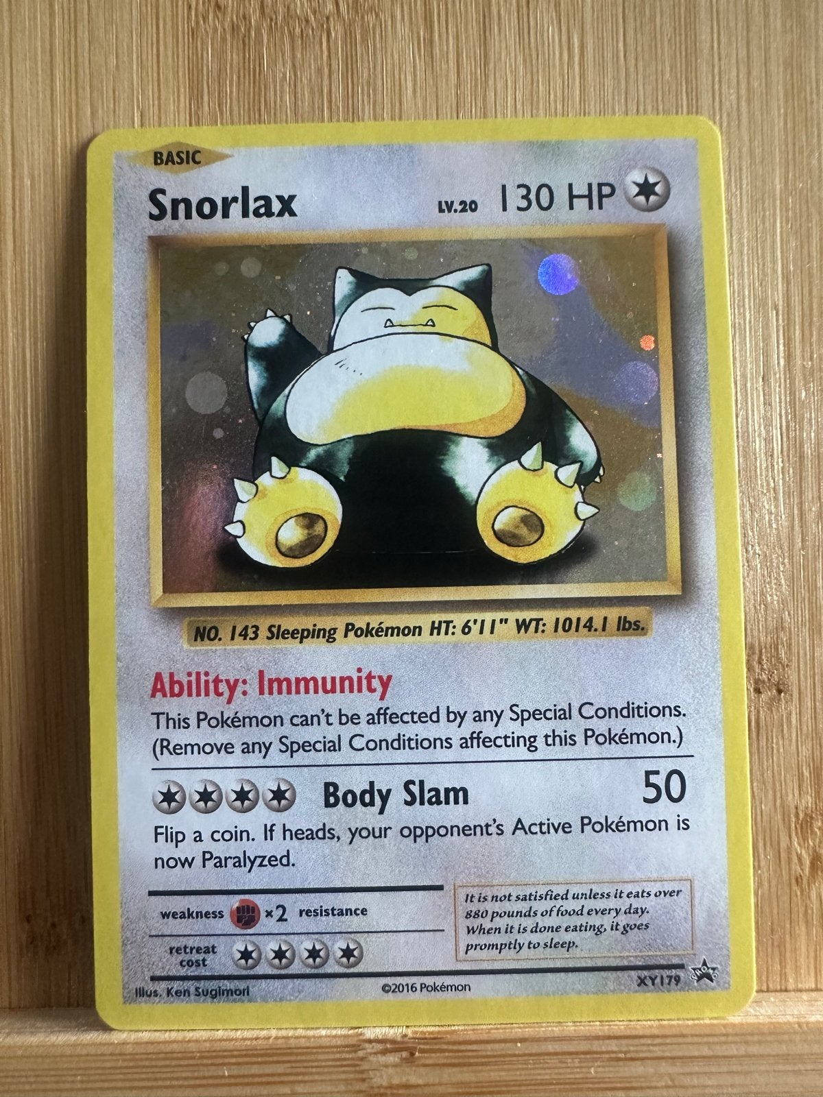 Pokémon Kaart Snorlax XY179 Holo Promo, Hobby en Vrije tijd, Verzamelkaartspellen | Pokémon, Verzenden, Gebruikt, Losse kaart