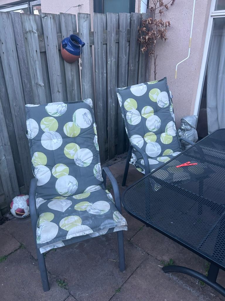 Tuinstoelkussens, Tuin en Terras, Ophalen, Gebruikt, Eettafel, Tuinset